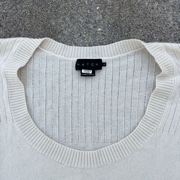 Hatch Layering U Neck Wool & Cashmere Blend Sweater - Picture 3 of 9